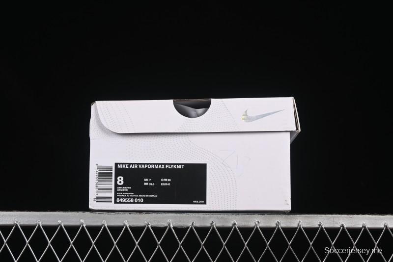 Nike Vapormax Flyknit Breathable Casual Running Shoes with Full-Length Air Cushion - 849558-010