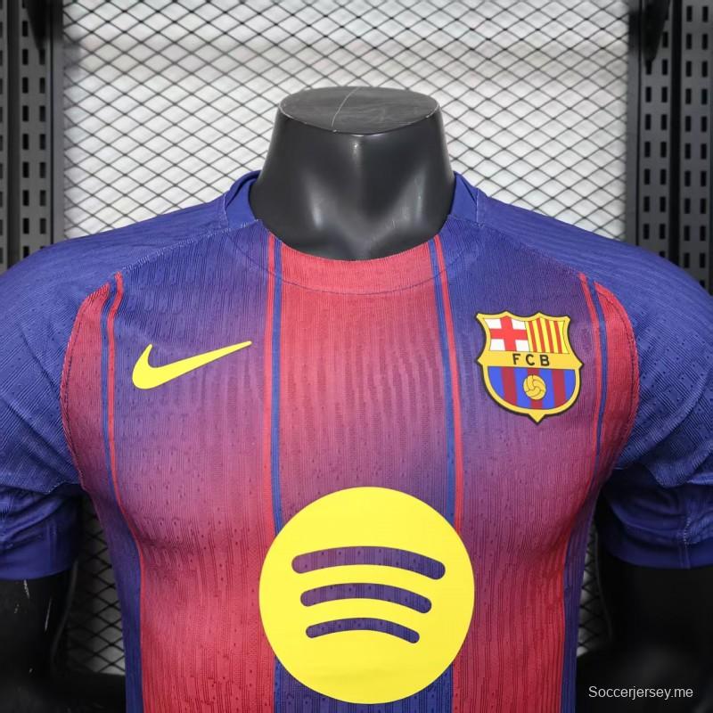 نسخة اللاعب 25/26 قميص برشلونة الأساسي 25/26