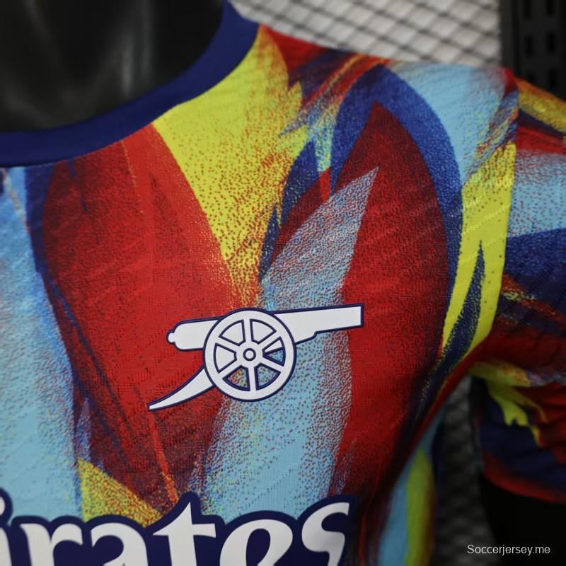 Player Version 25/26 Arsenal Multicolor Abstract Art Pattern Jersey