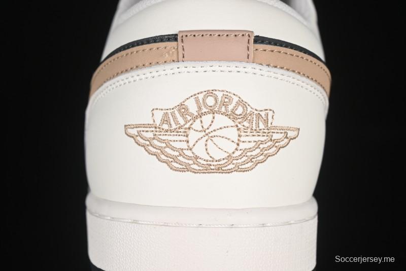 حذاء نايك اير جوردان 1 لاو AJ1 ريترو كاجوال من نايك باللون الرمادي الأبيض الأسود - IH0649-021