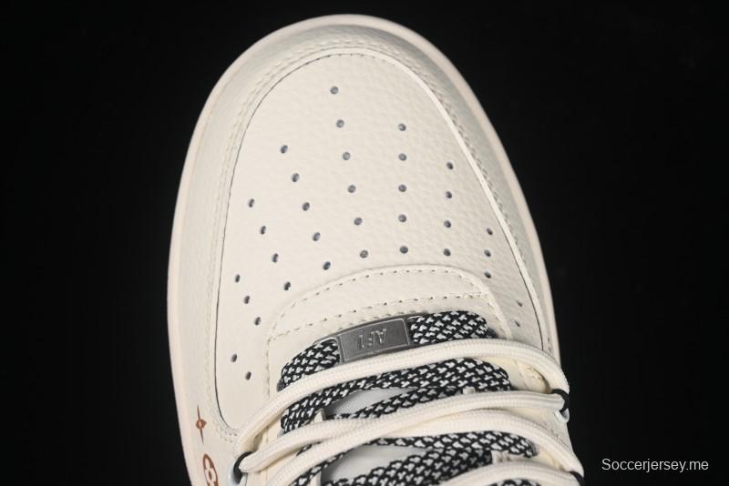 حذاء نايك اير فورس 1 '07 منخفض LV Collaboration Blue Swoosh Drawstring Sneakers Casual - DM686868-061