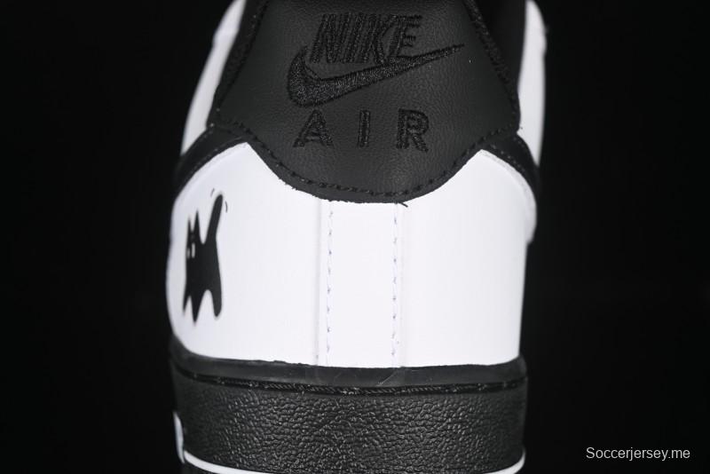 حذاء نايك اير فورس 1'07 منخفض مخصص رسمي ذو تصميم رسمي ساخن 2D ذو طابع رمادي منطقة رمادية كاجوال - ZH0316-077