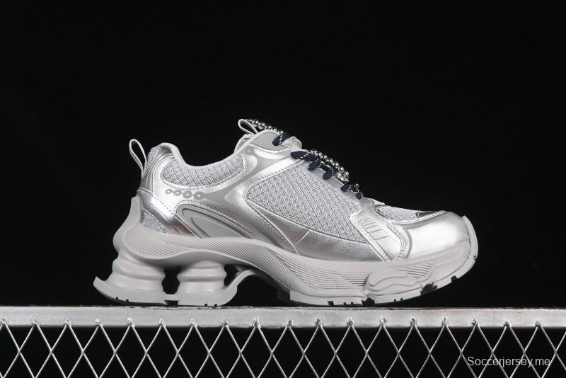 حذاء أبي مجوف بأربطة من نفس النمط GG-CC بنمط نجمة ذات أربطة مجوفة مع زيادة ارتفاع 5 سم - G25X269