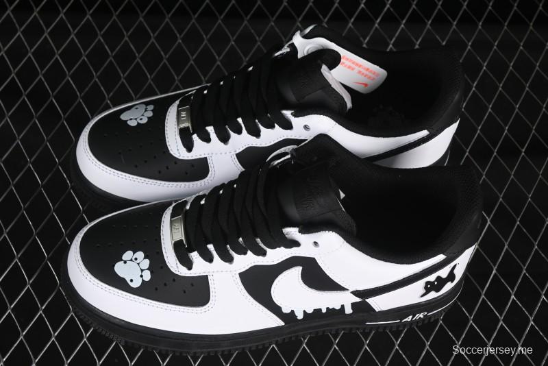 حذاء نايك اير فورس 1'07 منخفض مخصص رسمي ذو تصميم رسمي ساخن 2D ذو طابع رمادي منطقة رمادية كاجوال - ZH0316-077