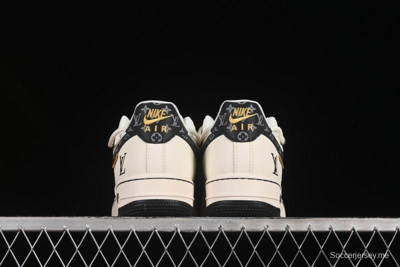 حذاء نايك اير فورس 1 '07 منخفض LV Collaboration Blue Swoosh Drawstring Sneakers Casual - DM686868-061