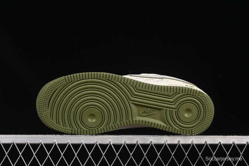 حذاء نايك اير فورس 1 '07 منخفض سوبريم سوبريم بالتعاون مع نايكي، حذاء رياضي كاجوال متعدد الألوان باللون الأخضر العسكري - XX3168-148