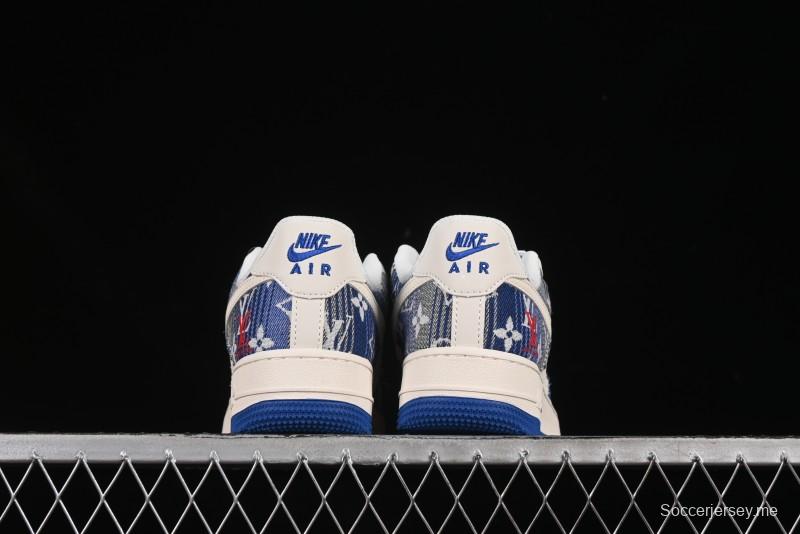 حذاء نايك اير فورس 1 '07 منخفض من نايك ستاسي كولاج بالتعاون مع ستاسي سنيكرز دنيم متدرج - XS1958-586