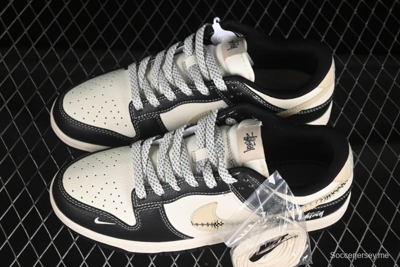 حذاء تزلج نايك SB Dunk Dunk Low Stussy Collaboration Panda Anniversary حذاء تزلج منخفض الكماليات مخصص للذكرى السنوية - ZH2598-271