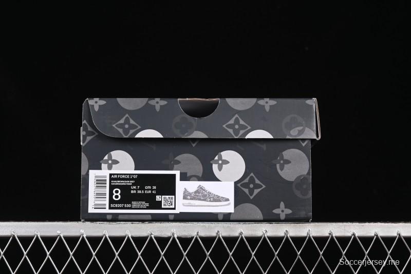 حذاء نايك اير فورس 1'07 منخفض LV Collaboration أسود كاجوال من الدنيم - SC9207-530