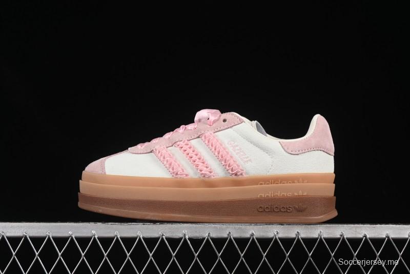 أديداس أوريجينالز جازيل بولد JR8374 حذاء رياضي منخفض الساق من أديداس أوريجينالز بنعل سميك لمقاومة الانزلاق والمتانة - JR8374