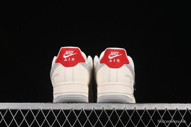 حذاء نايك اير فورس 1 '07 المنخفض من نايك اير فورس 1 '07 LV Collaboration باللون الرمادي الدنيم سووش سنيكرز كاجوال - XX3168-135