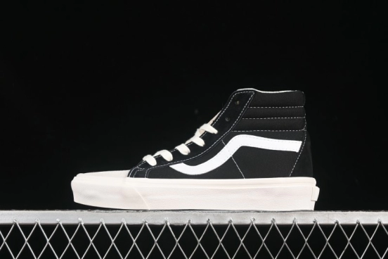 حذاء Fear of God x Vans Sk8-Hi ذو الكعب العالي من فانس باللون الأسود/الأبيض البسيط - VN0A2XS1ML5