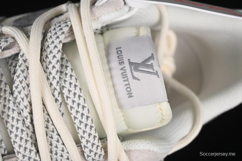 حذاء نايك اير فورس 1 '07 المنخفض من نايك اير فورس 1 '07 LV Collaboration بلونين أحمر بكعب أحمر برباط كاجوال - DM686868-084