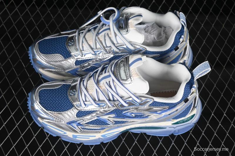 حذاء كاجوال كاجوال كاجوال أزرق اللون أزرق بربطة عنق مصبوغ من أوف وايت بي رايت - X.E5