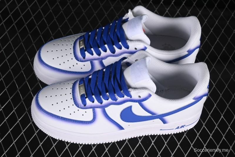 حذاء رياضي نايك اير فورس 1'07 منخفض بلو بلانيت أزرق كاجوال مع وسادة هوائية كاملة الطول - ZH0316-079