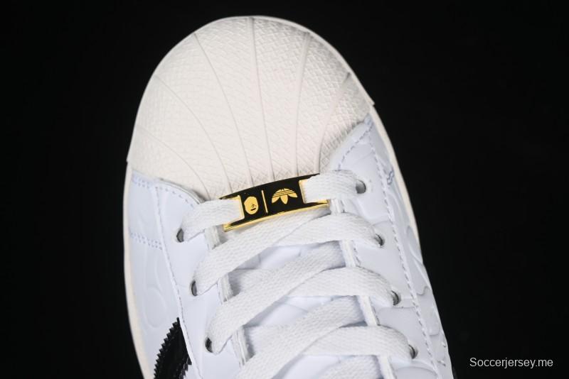 أديداس بابي سوبرستار بابي JR2701 حذاء رياضي كاجوال بمقدمة صدفة - JR2701