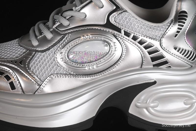 حذاء الجري الرياضي الكاجوال GG-CC بنعل هلالي ثلاثي الطبقات مع نعل رياضي ثلاثي الطبقات وارتفاع 5 سم - 668-1