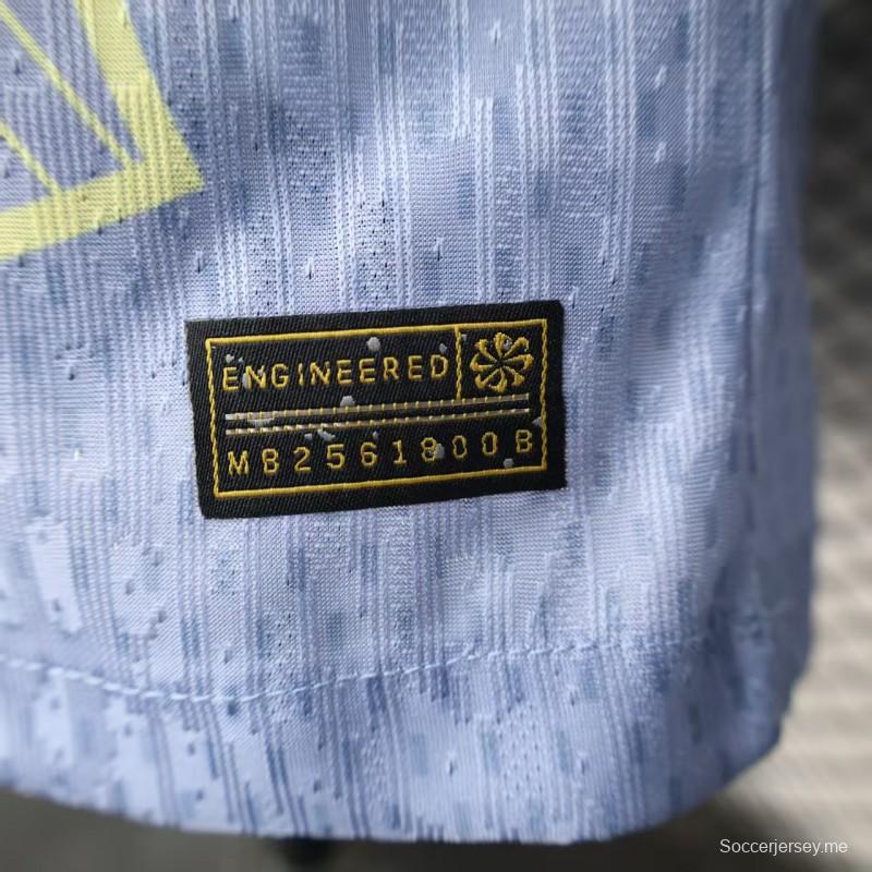 إصدار اللاعب 25/26 قميص برشلونة أزرق فاتح بنمط هندسي 25/26