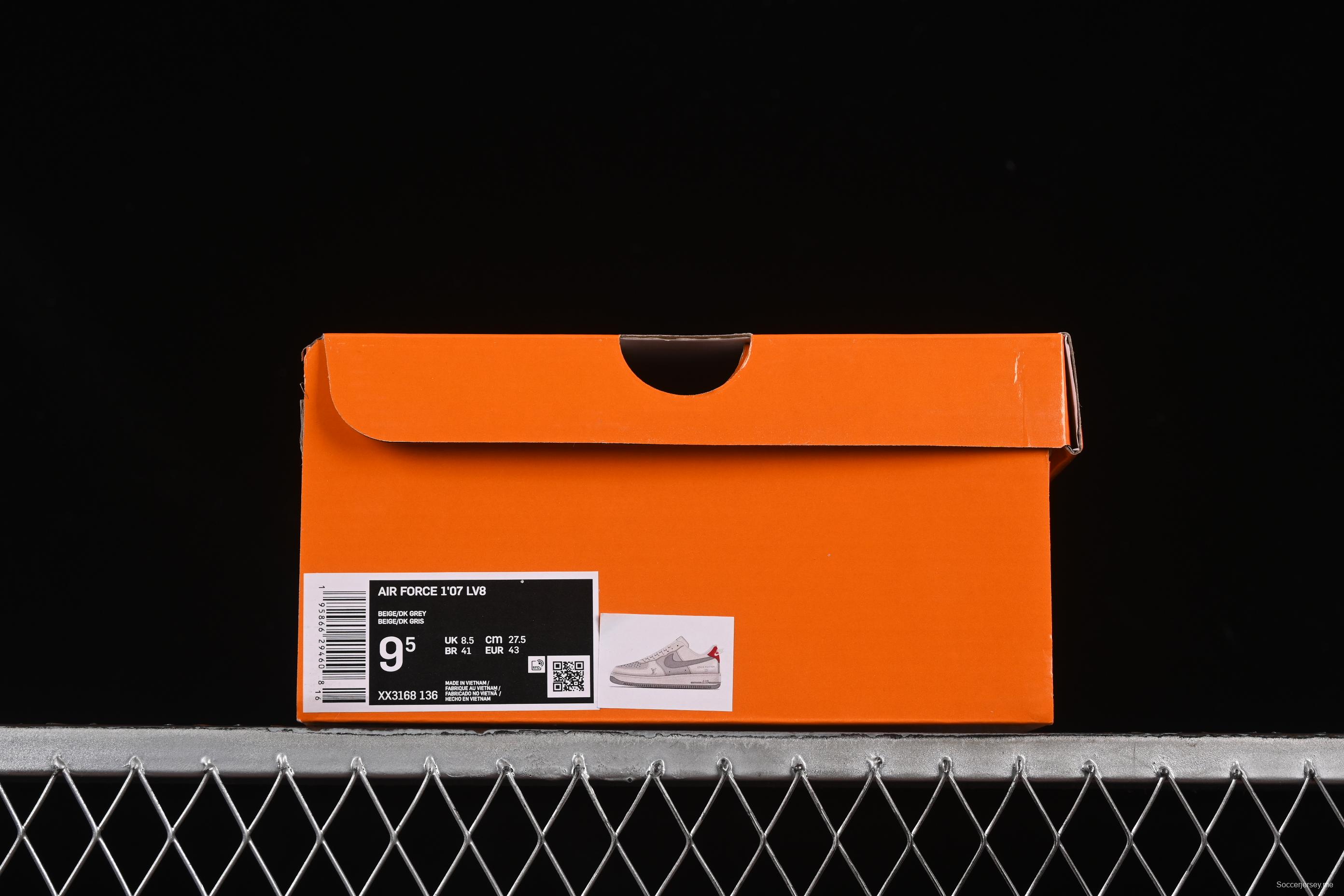 حذاء نايك اير فورس 1'07 المنخفض من نايك اير فورس 1'07 لون رمادي دنيم سووش سنيكرز كاجوال - XX3168-136