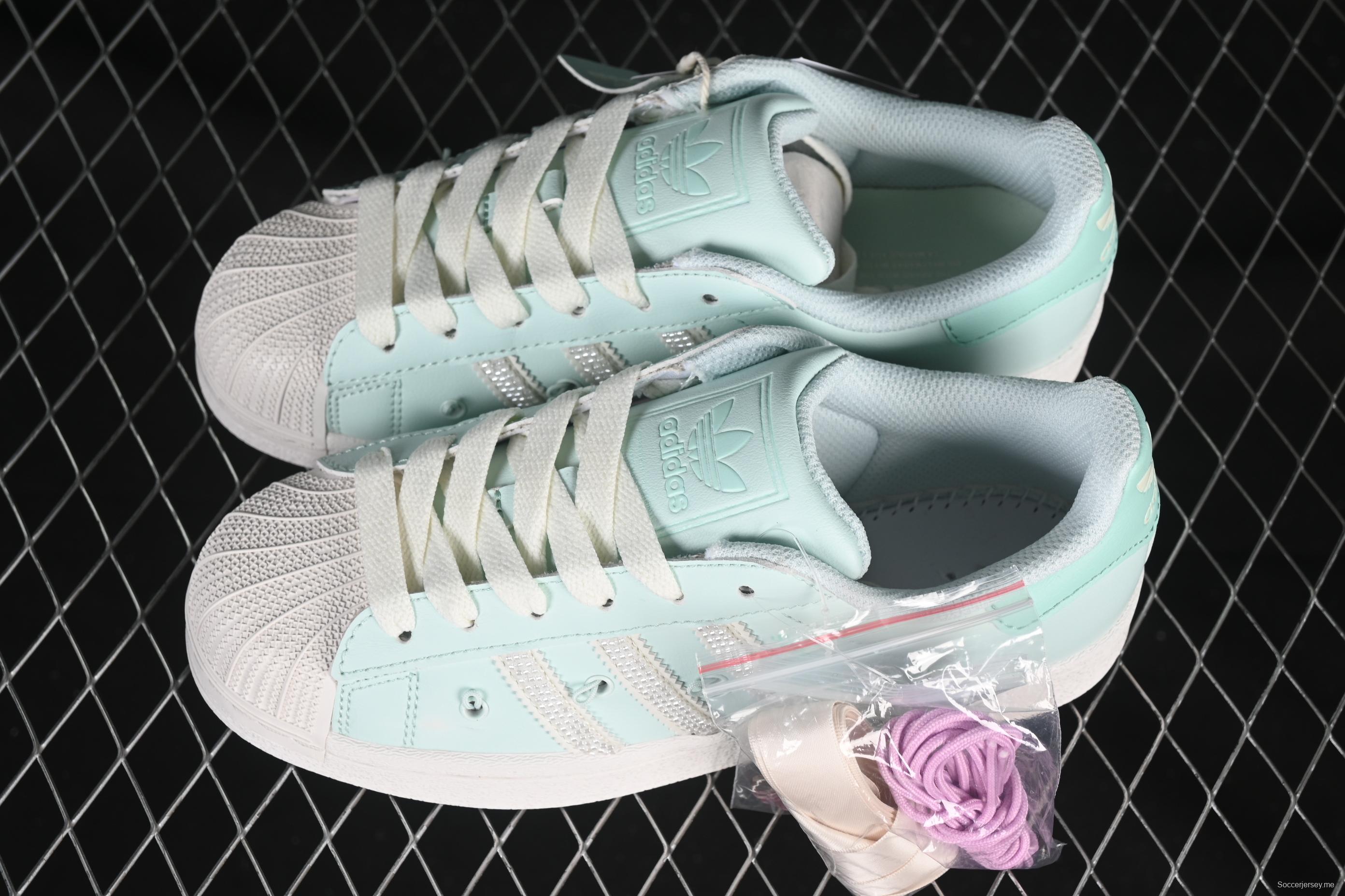 أديداس سوبر ستار II JR1333 JR1333 حذاء رياضي كاجوال بمقدمة صدفة - JR1333