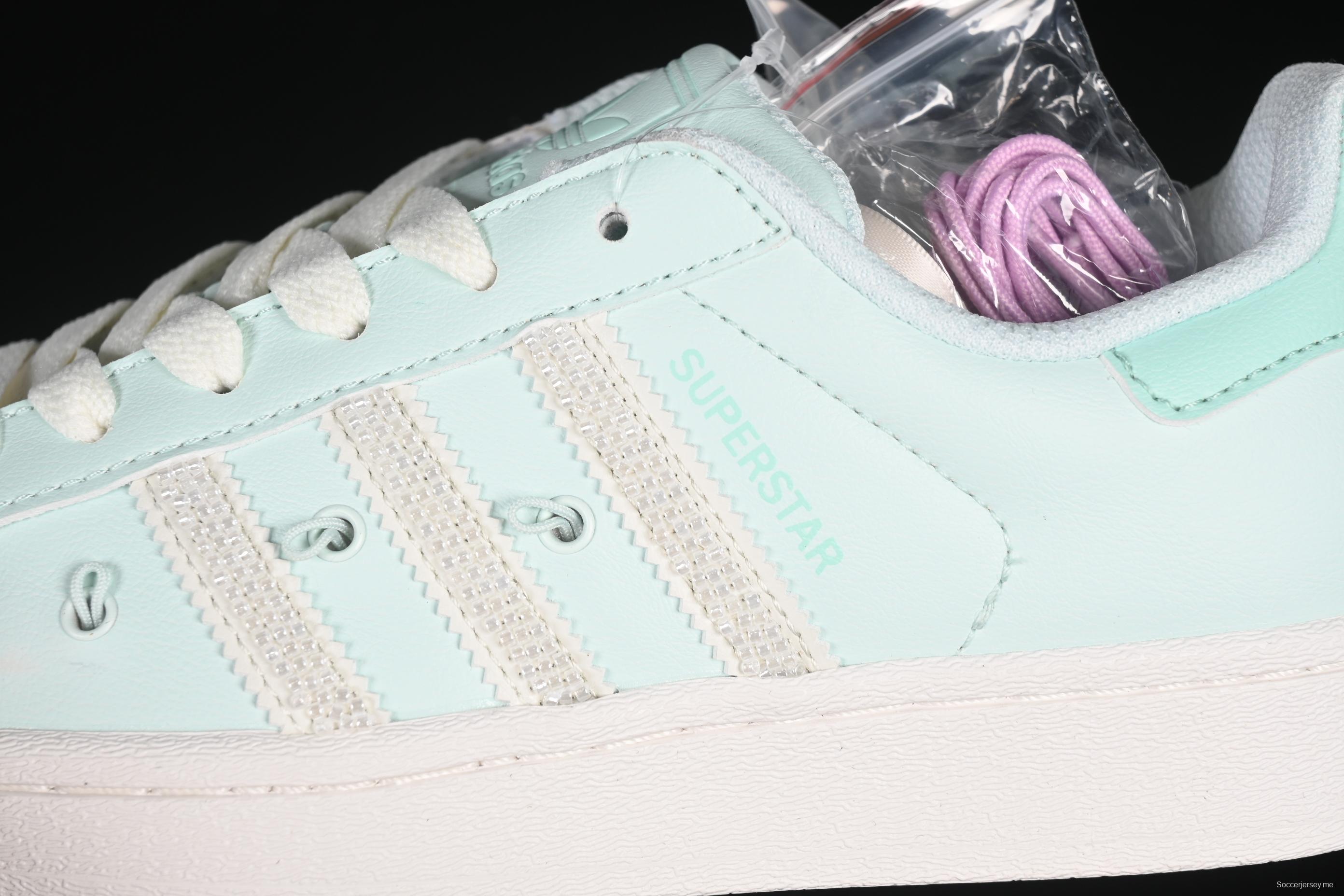 أديداس سوبر ستار II JR1333 JR1333 حذاء رياضي كاجوال بمقدمة صدفة - JR1333