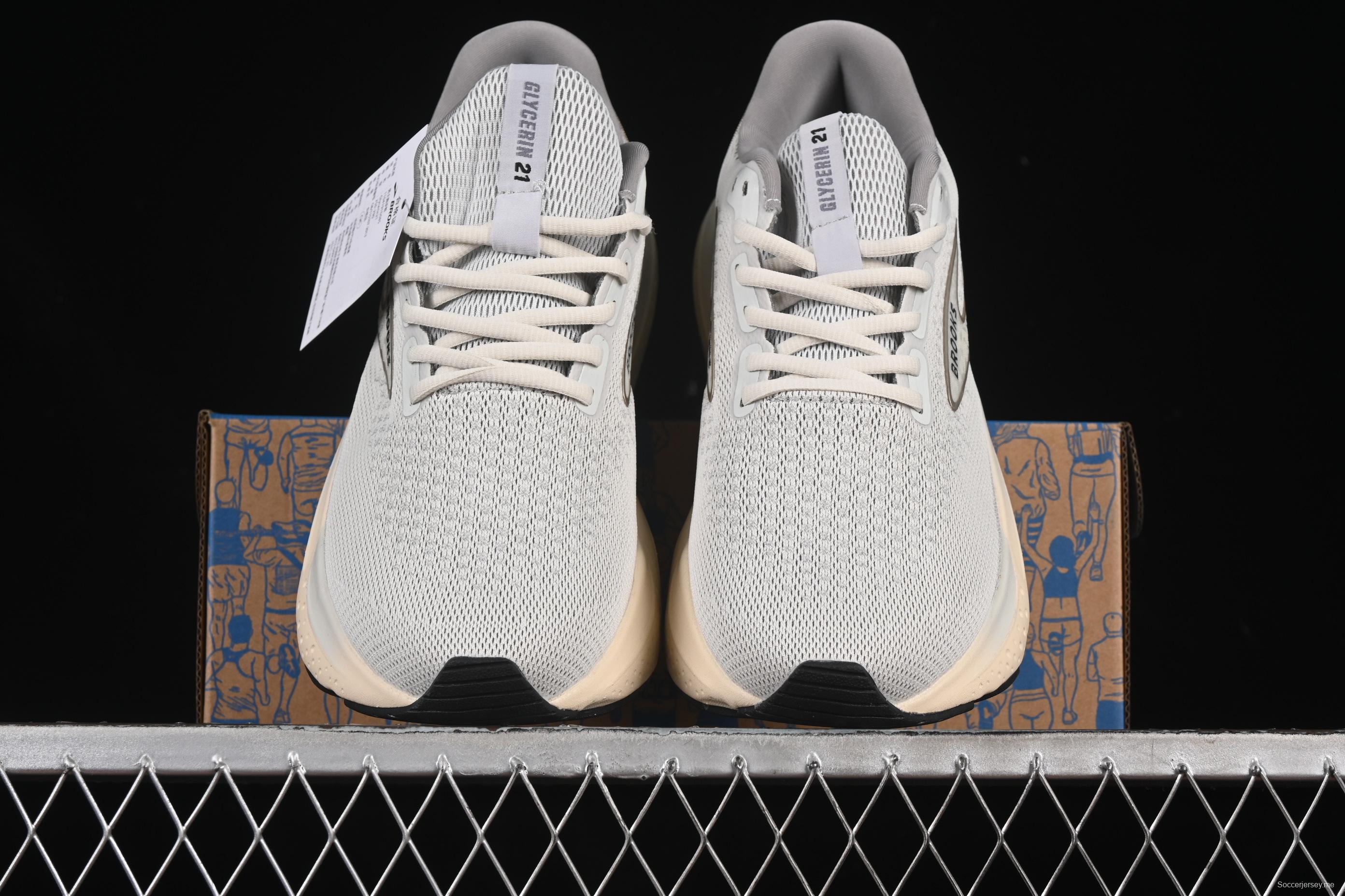 Brooks Glycerin 21 Cushioned Marathon Nitrogen Running Shoes - 1104191D085