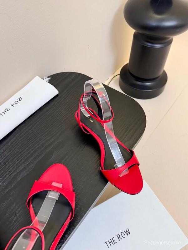 2025 Women The Row Red Leather Sandals