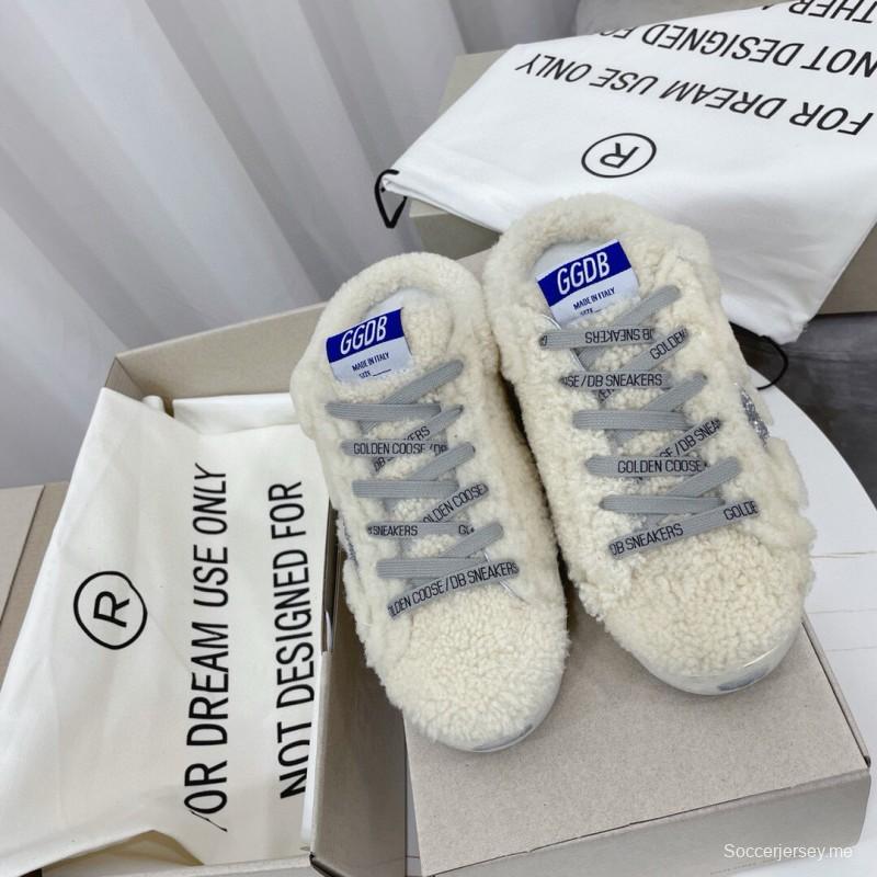 2024 Slippers GGDB White Shearling Star MJ00280