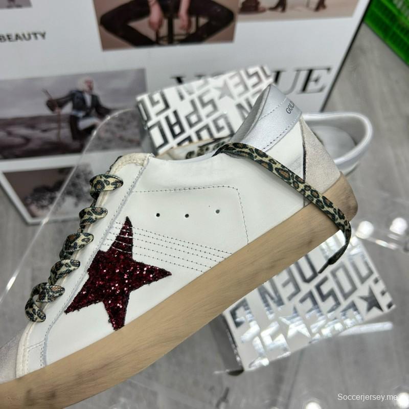 2025 Unisex GGDB White Red Leather Sneakers 63534