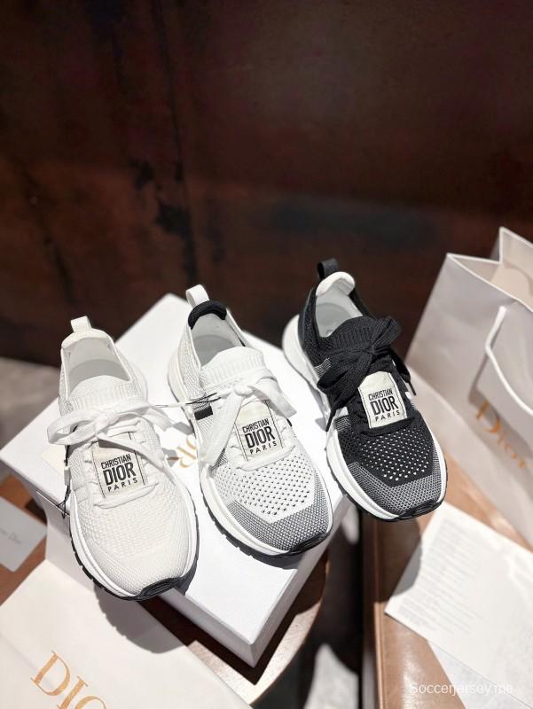 2025 Unisex Dior Black Grey Flyknit Sneakers LY00260