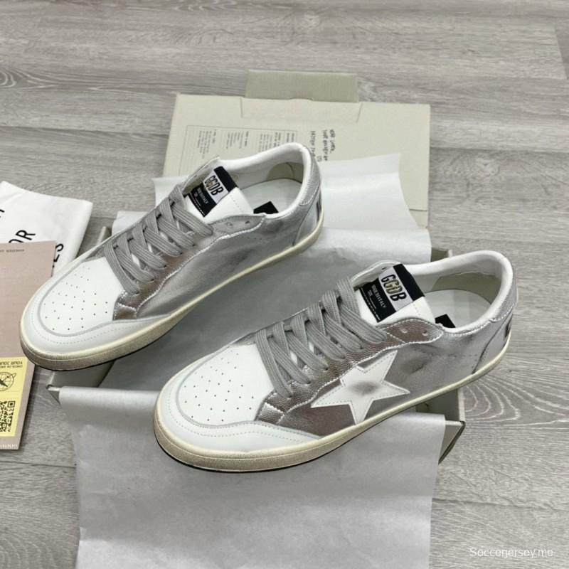 2024 Unisex GGDB White Silver Leather Low Top Sneakers MJ00260