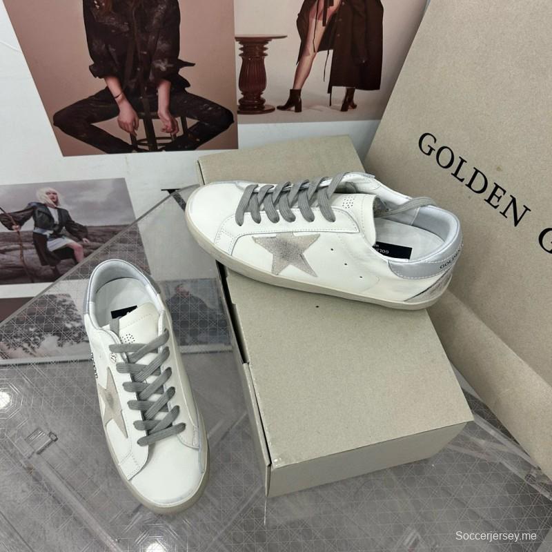 2025 Unisex GGDB White Grey Leather Sneakers