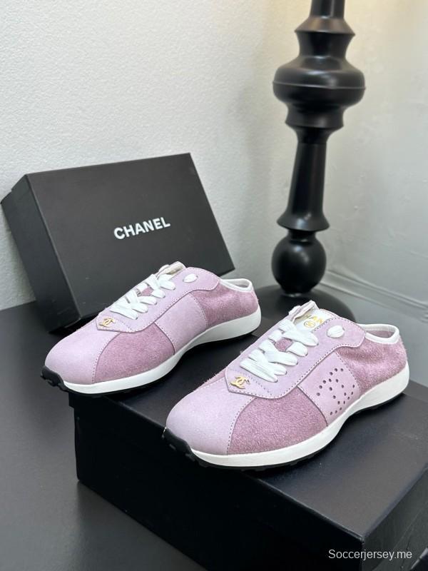 2025 Women CHANEL Pink Suede Casual Sneakers Classic Craftsmanship LY00360(F)