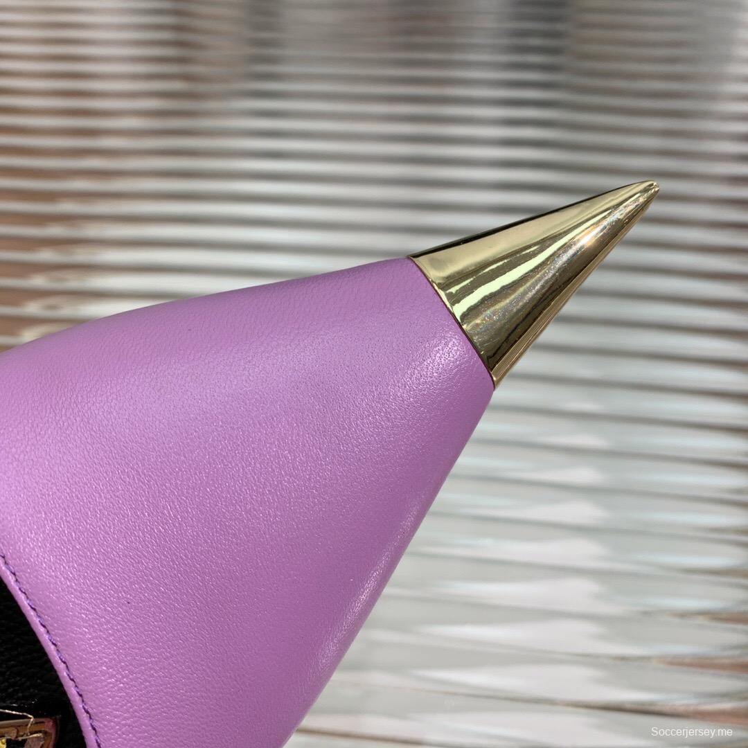 2025 Women TOM FORD Purple Gold Leather Mules