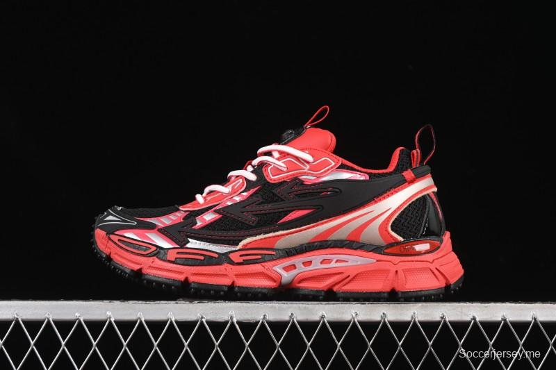 حذاء "بي رايت بي رايت" من أوف وايت كاجوال منخفض الساقين باللون الأحمر الأسود