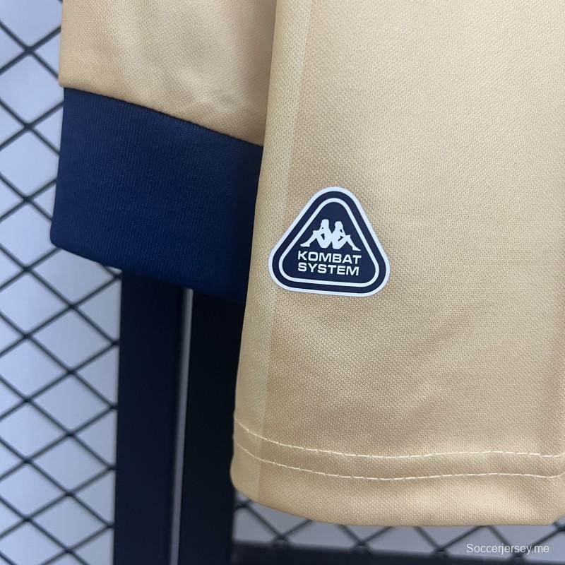 25/26 ديبورتيفو لاكورونا قميص ديبورتيفو لا كورونا الذهبي بأكمام طويلة