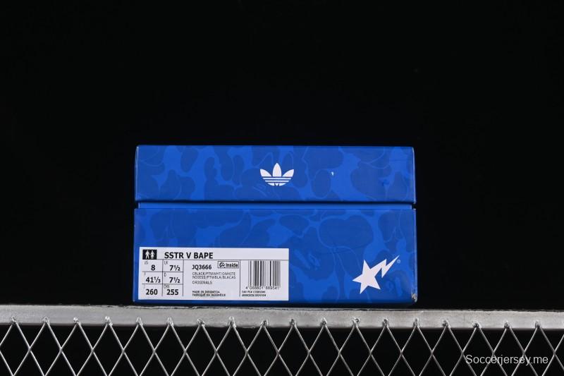 أديداس بابي سوبرستار سنيكرز كاجوال بتصميم صدفي من الأمام - JQ3666