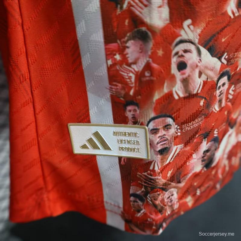 نسخة اللاعب 25/26 قميص أبطال ليفربول 20 مرة أبطال أوروبا 25/26