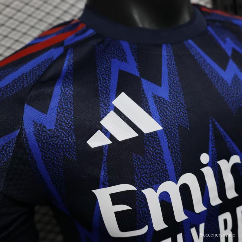 إصدار اللاعب 25/26 قميص أرسنال الثالث أزرق بنمط البرق الهندسي