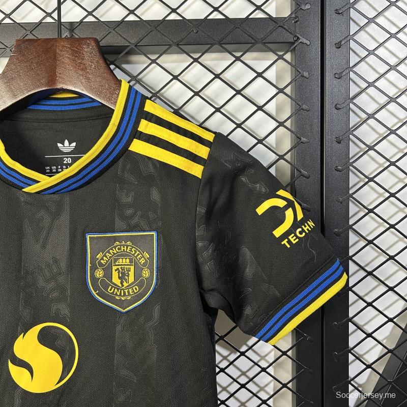 25/26 Kids Manchester United THIRD Size 16-28 Jersey