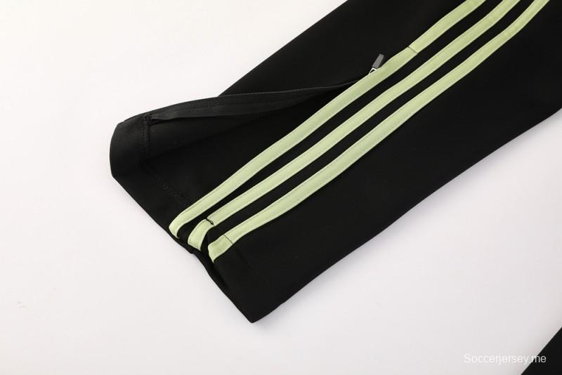 2025 Adidas Light Green/Black Full Zipper Jacket +Long Pants