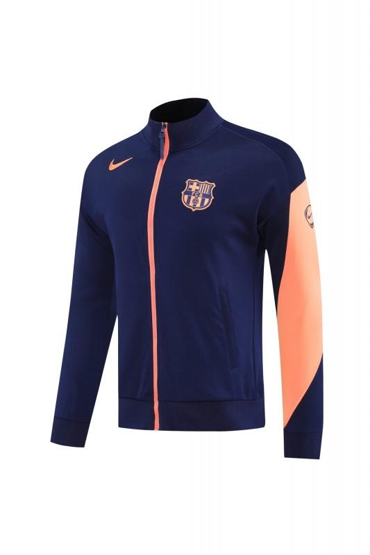 25/26 Barcelona Navy/Orange Full Zipper Jacket +Long Pants
