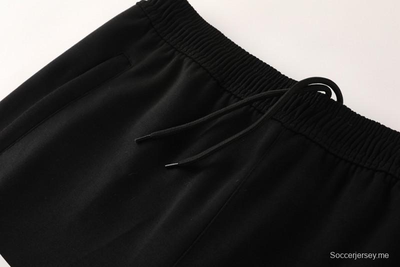 25/26 يوفنتوس جاكيت بغطاء أسود بغطاء أسود بسحاب كامل + بنطلون طويل