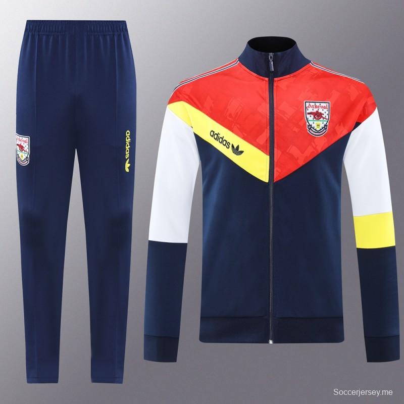 25/26 Arsenal Red/Navy Full Zipper Jacket +Long Pants