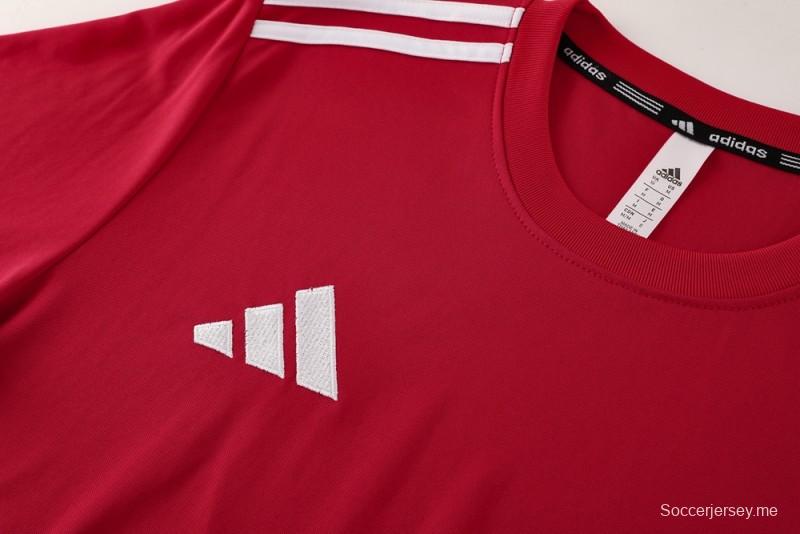 2025 Adidas Red Short Sleeve Jersey+Shorts