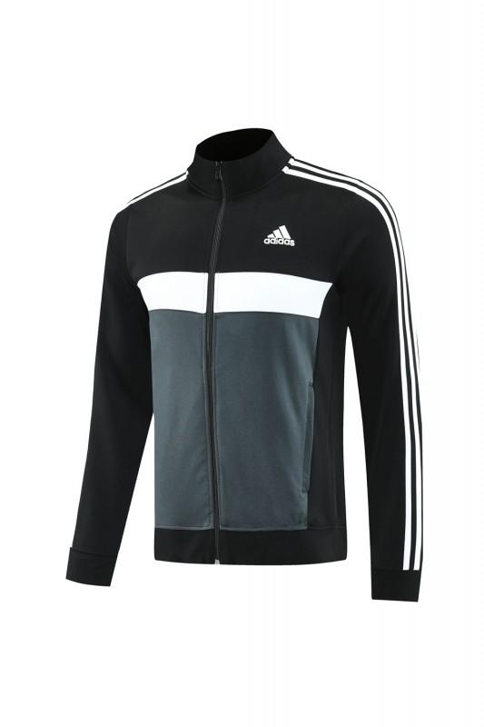 2025 Adidas Black/Grey Full Zipper Jacket +Long Pants