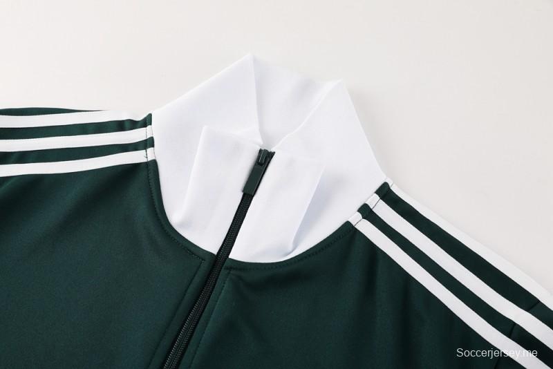 2025 Adidas Original Green Full Hoodie Zipper Jacket +Long Pants