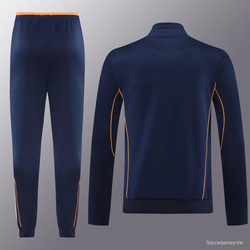 25/26 Real Madrid Navy Full Zipper Jacket +Long Pants