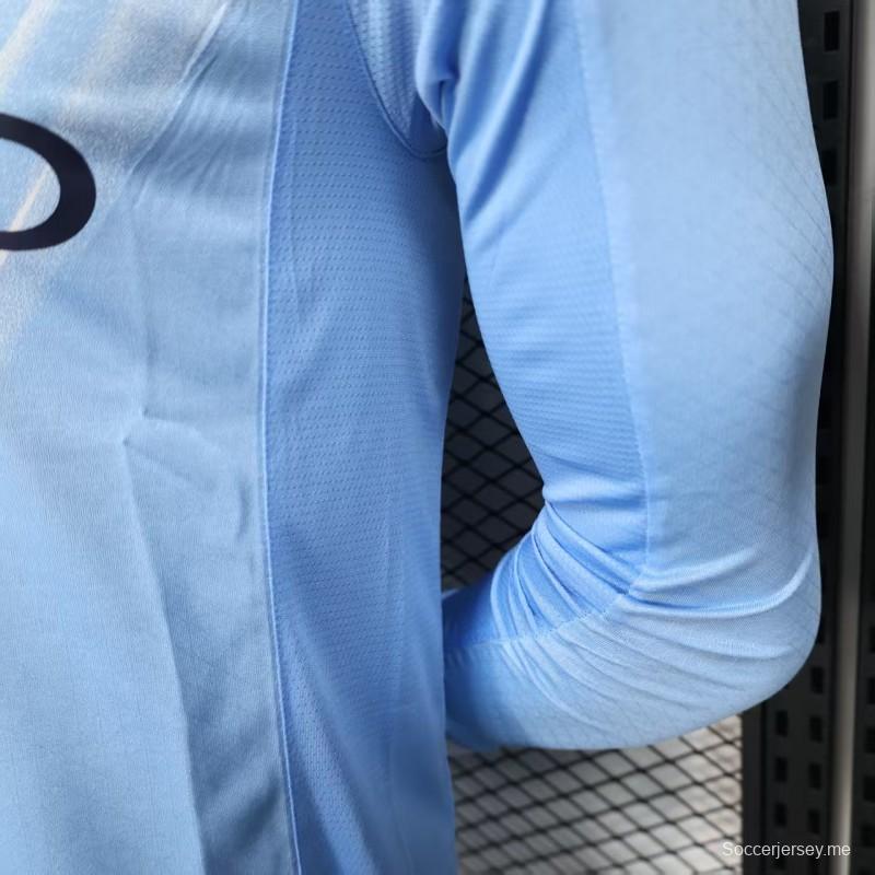 نسخة اللاعب 25/26 قميص بأكمام طويلة الأكمام لمانشستر سيتي على أرضه