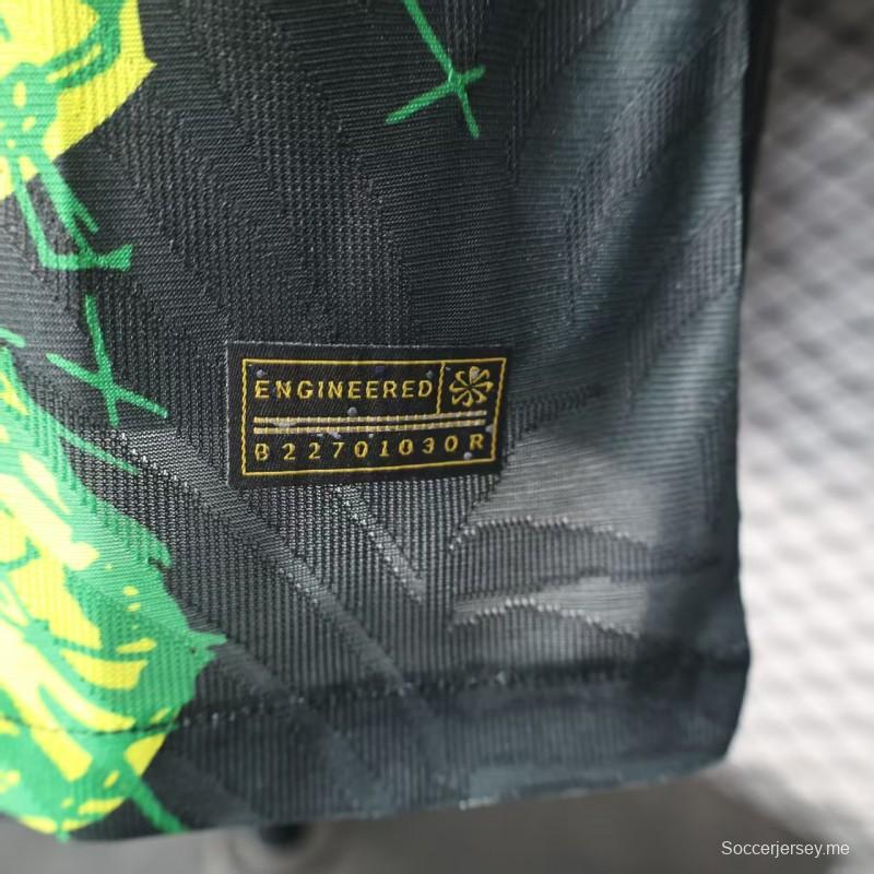 إصدار اللاعب 2025 قميص البرازيل 2025 أسود بطبعة النسر